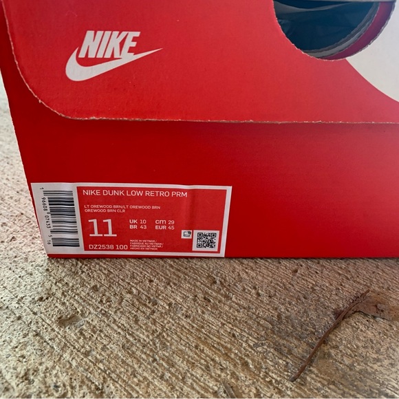 Nike Dunk Low Premium Light Orewood Brown DZ2538-100 Mens New - Picture 7 of 10